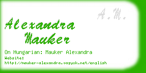 alexandra mauker business card